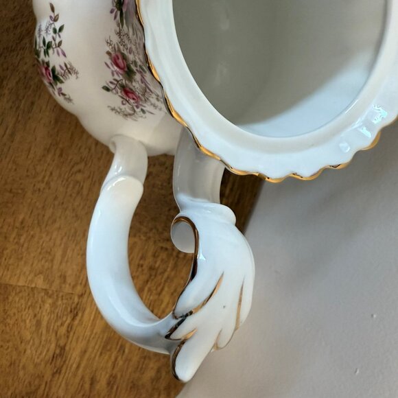 Royal Albert Lavender Rose Coffee Pot Montrose Shape Vintage Bone China Pink - Picture 7 of 9